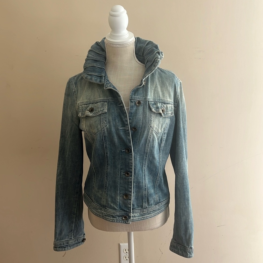 Vintage Armani Jeans Womens Denim Jacket Size: 10 (modern size:8)